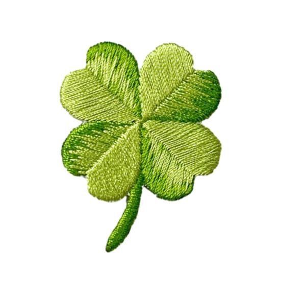 Embroidered Patch, Four Leaf Clovers Iron-on Patch, Self Adhesive Clovers Embroidered Appliques, DIY Clothing Patch for Clothes Bags Jeans Jackets B зелёный