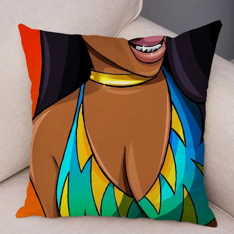 Bedroom Living Room Pillowcase Dark Gothic Tattoo Sexy Beautiful Girl Decorative Cushion Cover Sofa Car