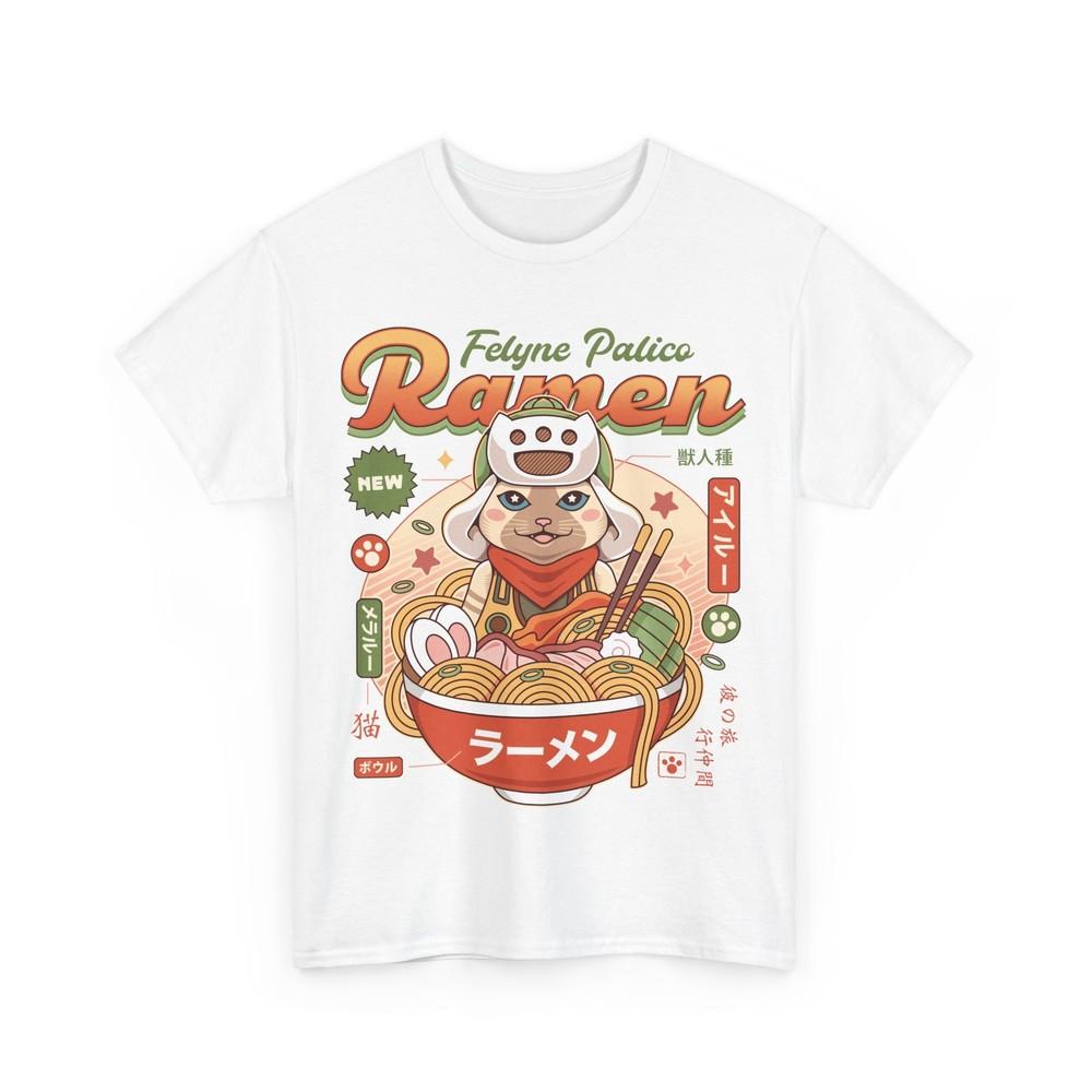 

Felyne Palico Ramen Unisex T-Shirt. Monster Hunter Video Game. Gaming Tee L