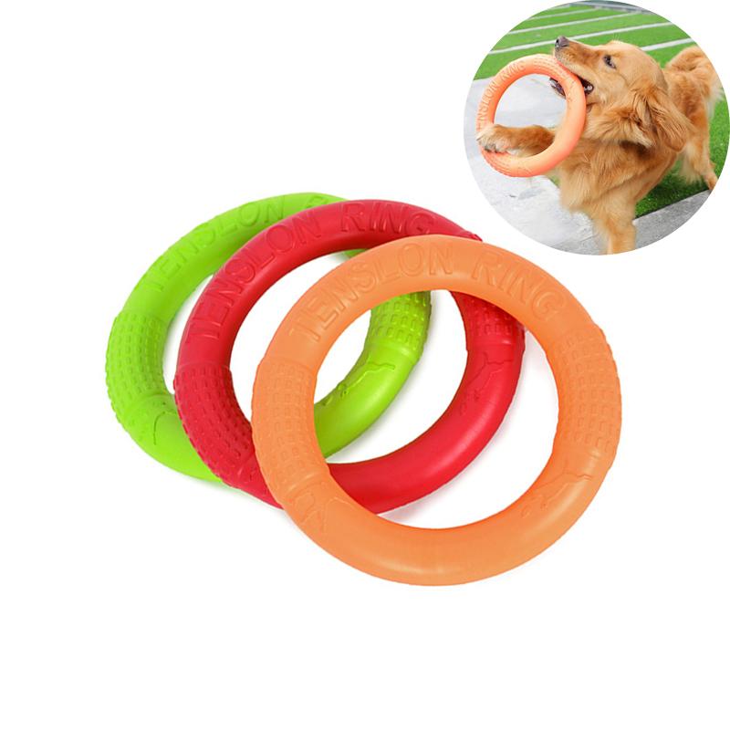 Buy Dog Collar Soft Dog Chew Toy Pet Flying Saucer Pet Training Props