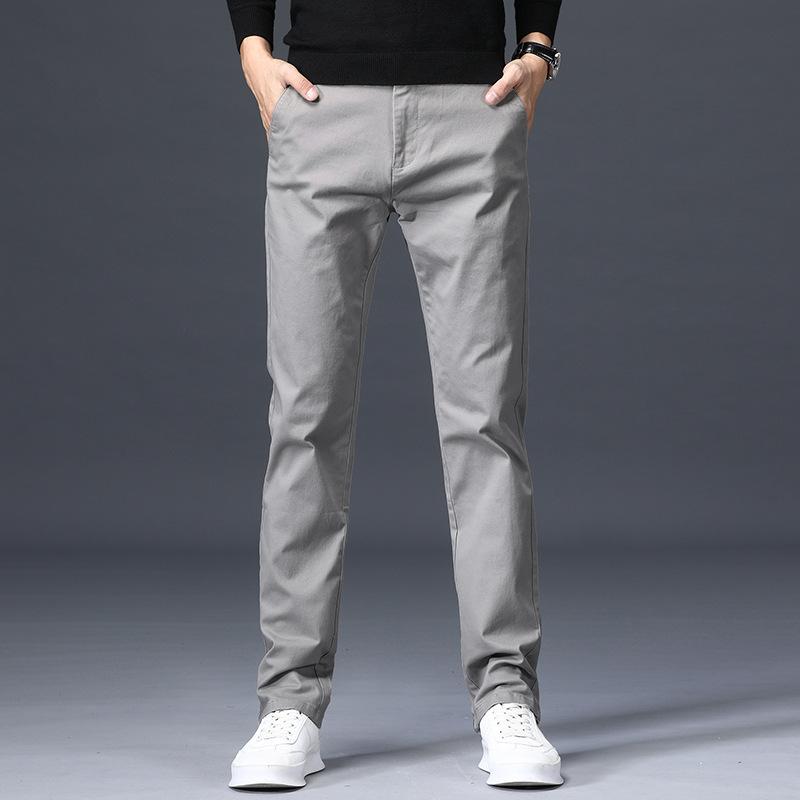 

Spring Men s Business Casual Straight Pants 38 сірий