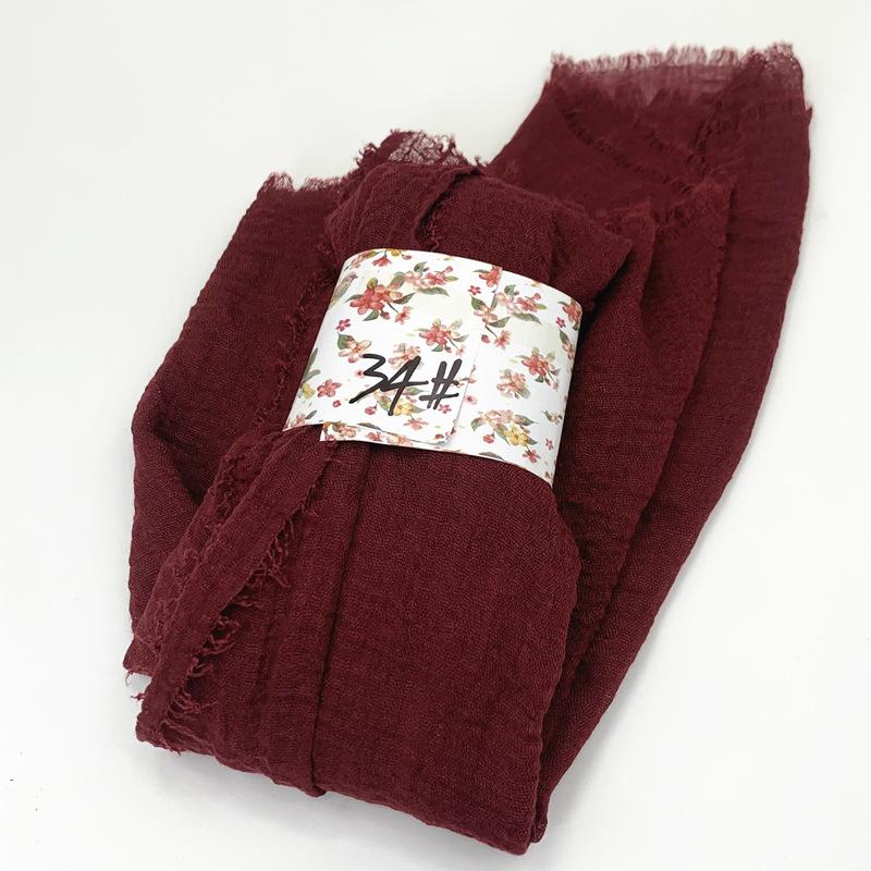 Women Cotton Scarf New Summer Girls Solid Color Sunscreen Thin Scarves Soft Shawl Foulard Viscose Spring Lady Wrap Shawls