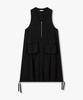 STUDIO TOMBOY Half Zip V-Neck Sleeveless Dress_Black 9176241986