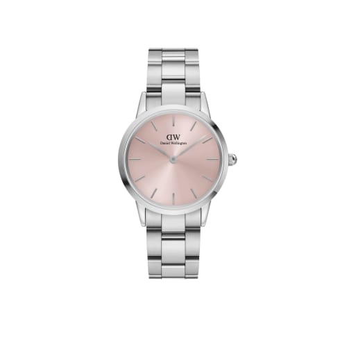

Daniel Wellington [Official Shop/2-Year Warranty/Official Import] DW Women s Iconic Link Light Pink 32mm Watch, Stylish Metal Watch with Silver and Li