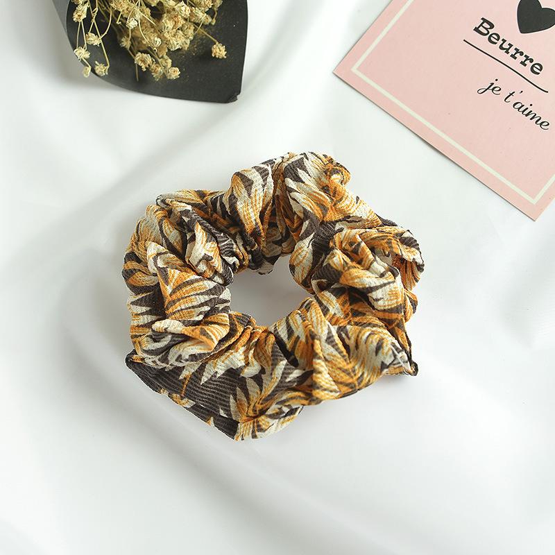 Small Fresh Large Intestine Ring Spring Summer Autumn And Winter Head Flower Chiffon Fabric Pig Large Intestine Hair Band Headgear Women'S Headband