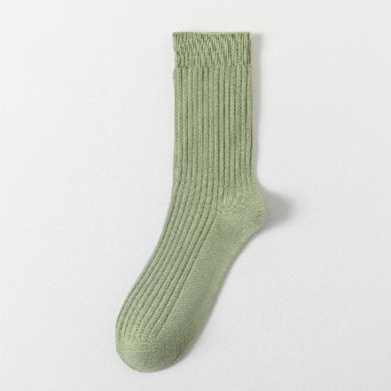 

Men s Women s White Long Socks Solid Color Stacking Retro Medium Tube Wholesale Versatile Thick Double Needle Socks One Size белый