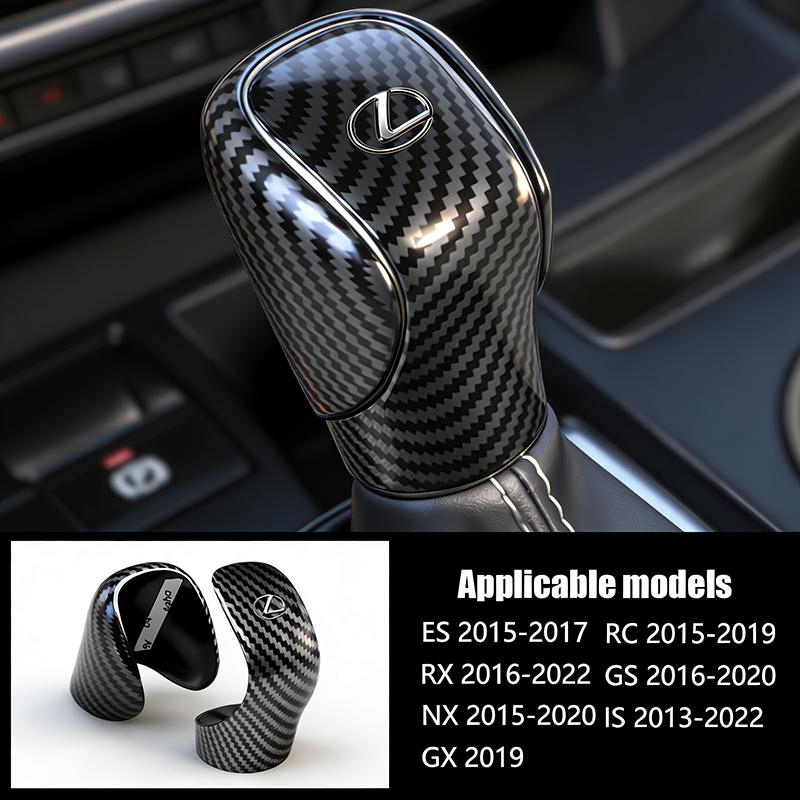 lexus Tapa Protectora de ABS para Palanca de Cambios de Coche Cubierta de Fibra de Carbono Para Lexus F SPORT ES RX NX LS UX LM LX GX LC RZ IS CT GS RC HS SC LBX
