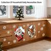 1pc Christmas 3D Wall Decal Santa Claus And Reindeer Self-adhesive Wall Sticker Window Decoration For Home Festive Atmosphe V3L3