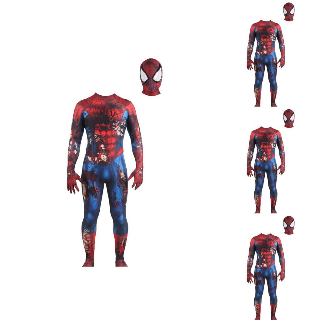 Zombie Spider-man Jumpsuit Perfect Voor Halloween En Cosplay Met Uitstekend Vakmanschap En Elastisch Materiaal.