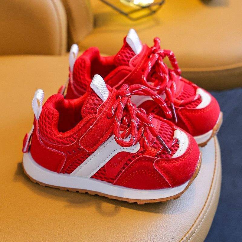 

Младенческая и детская спортивная обувь сетчатая мягкая подошва для мальчиков и девочек детская обувь Форрест Гамп от 1 до 3 лет 2 детская обувь для малышей папины кроссовки 4 21 yards/inner length 13.5CM. красный