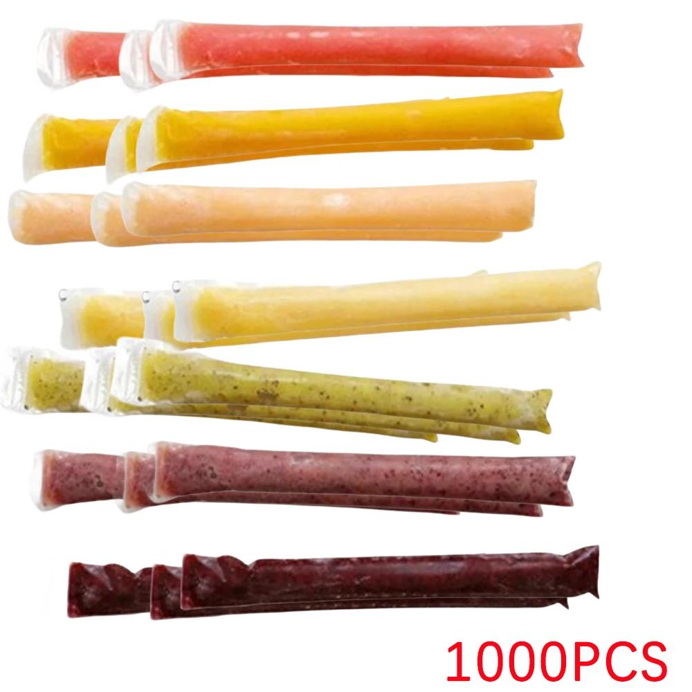 100-1000PCS Ice Bag Making Disposable Popsicle Ice Bag Home-made Ice Cream Self-sealing Bag Transparent Food Fruit Ice Bag