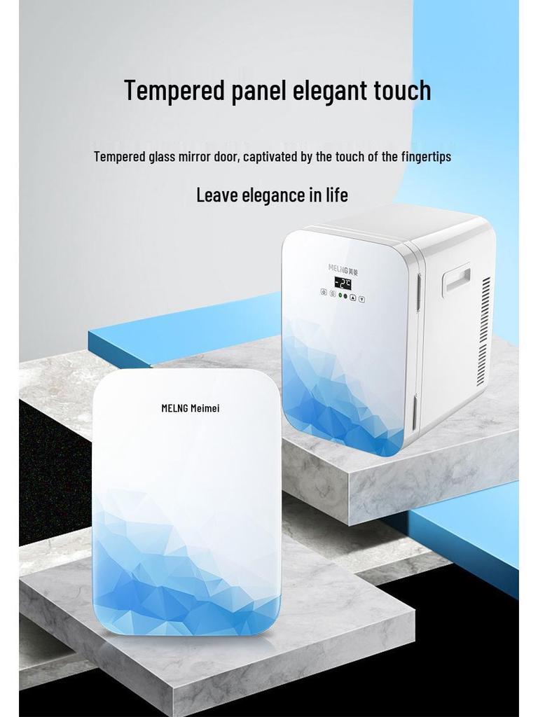 20L CNC Car and Home Mini Refrigerator - Glass Panel, Dual-Use