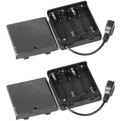 Puerto USB Integrado Conmutable Portapilas de 4 Ranuras Para Tiras LED Caja de Alimentación Portátil Uso en Exteriores Interiores