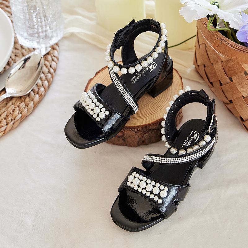 Fashion Girls' Shoes Summer New Kids Sandals Soft Soled Girls Princess Shoes Simple Women's Sandals Anti Slip Girl High Sandal
