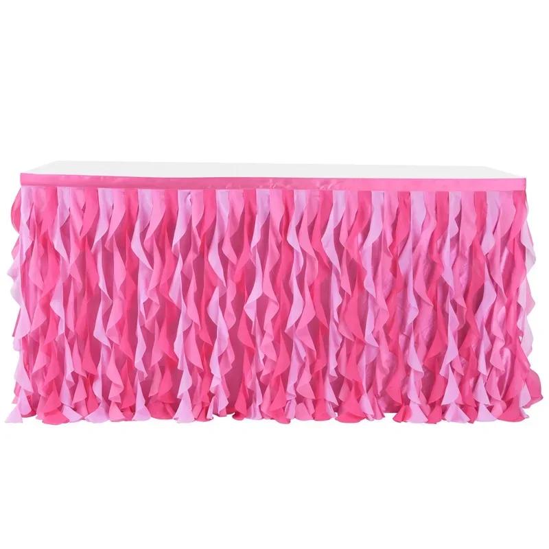 Wicker table skirt party birthday wedding chiffon curly  circumference dessert sign in  gauze  skirt