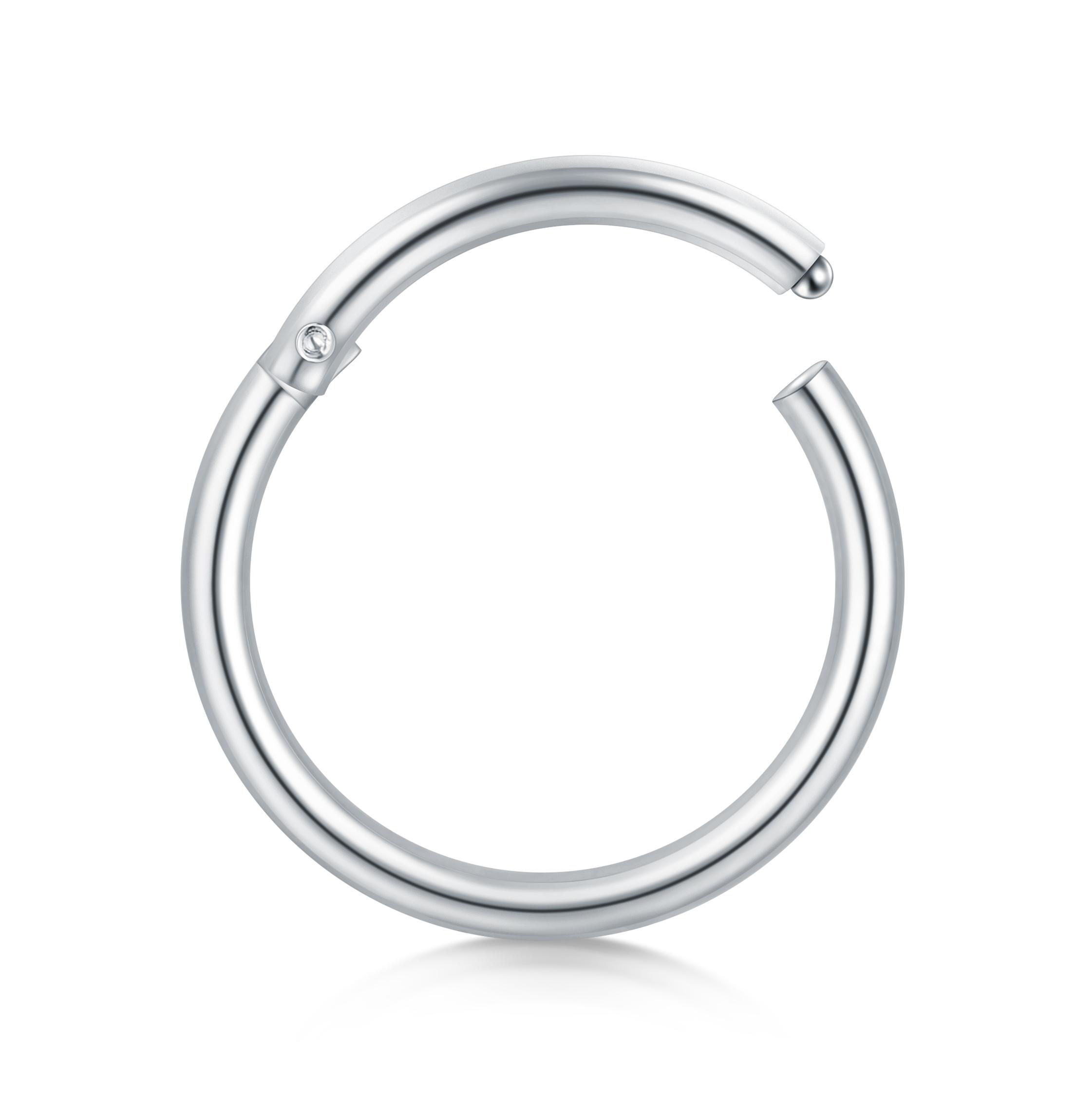 

1PC Nose Hoop Rings Women 16G 18G 20G 316L Stainless Steel Nose Ring Septum Clicker Ring Ear Daith Hoop Earring Piercing Jewelry 16G 1.2x7mm