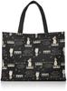 OFS. Cat Print Tote Bag, A4 Size, 1712-4M35, BlackBlack