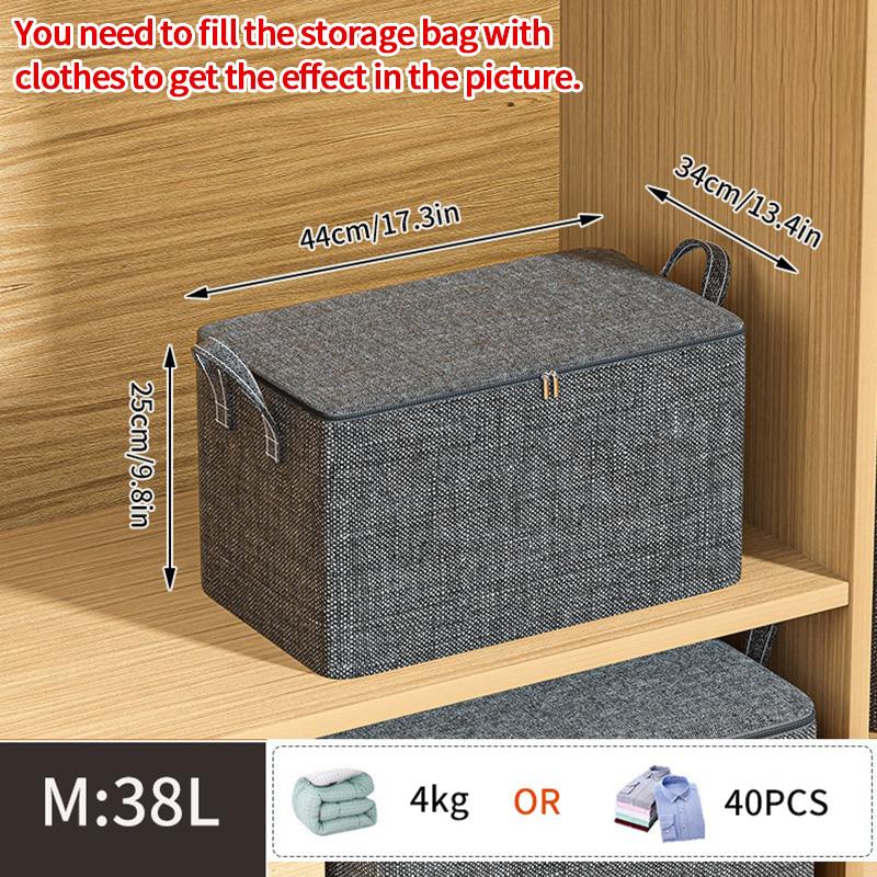 Foldable  Clothes Storage Bag Wardrobe Quilt Clothes Organizer  Non-woven Large Capacity Wardrobe Clothing Organizer Pouch