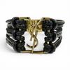Tolles Armband The Babylon Code YSL Logo schwarzes Leder Damen S Gebraucht