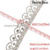 Bordo in Pizzo con Strass Premium per Abiti da Sposa Fai-da-Te, Scarpe, Borse e Decorazione