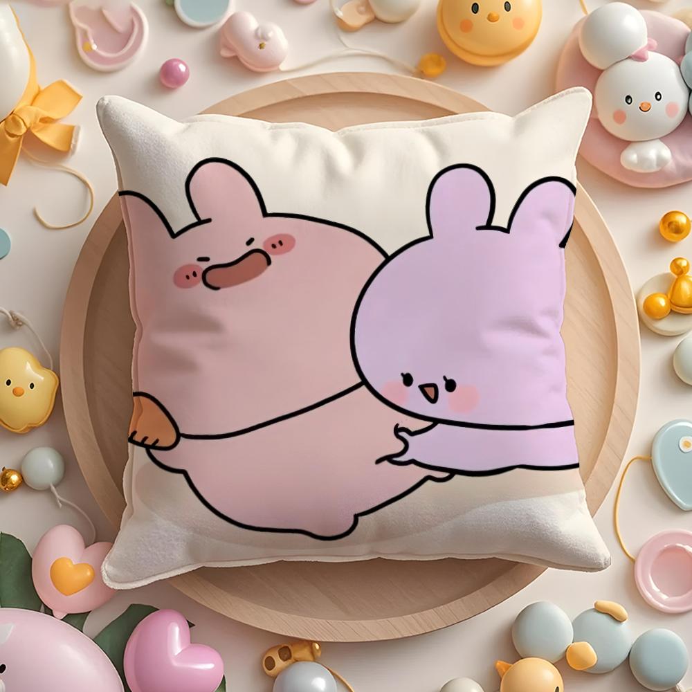 

Asleep Cute AAsamimi Pillow Case Soft Plush Fabric DoubleSided Printed Cushion Cover Warm Winter Sofa Pillow Case 30cmx30cm