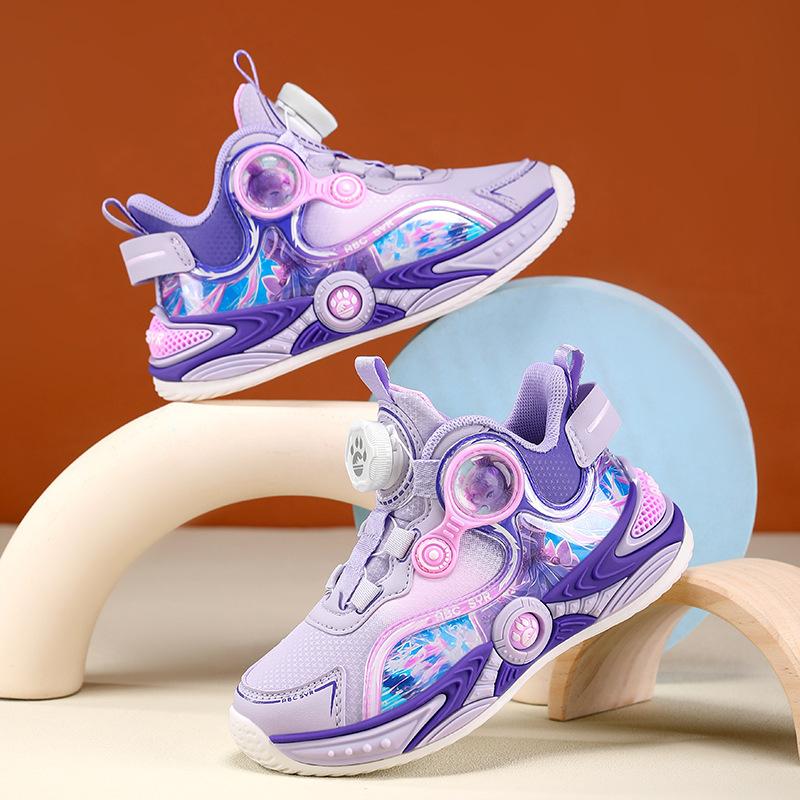 Girls' Shoes 2025 Autumn and Winter Leather Classmates Girls' Sports Shoes Medium and Older Children's Running Shoes Children's Sports Shoes Tide