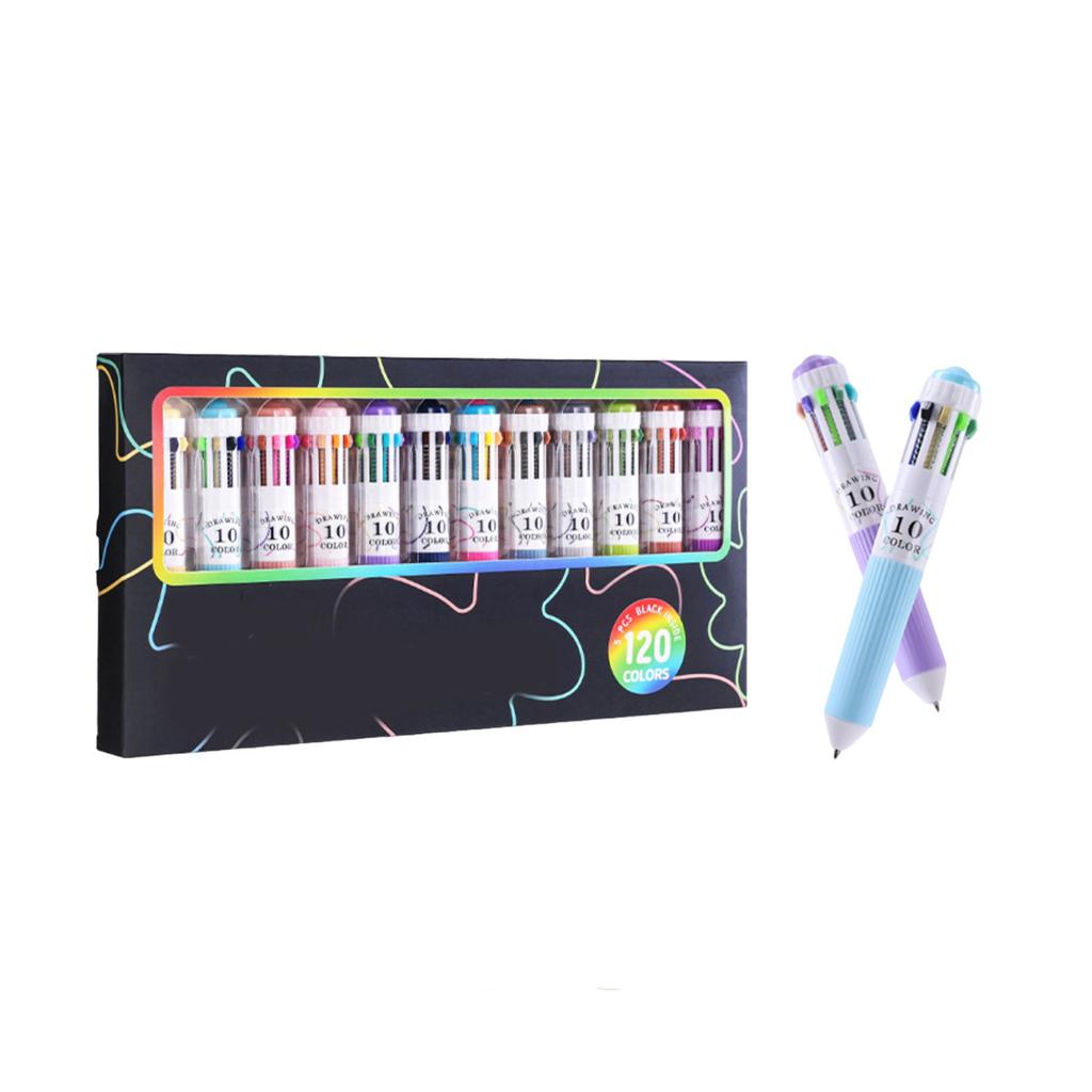 Multicolor Ballpoint Pens for Writing and Drawing, Assorted Colors For, School and 1ml