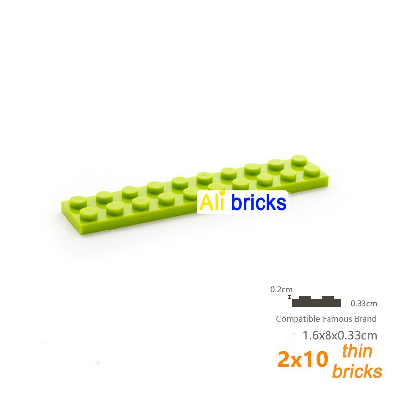 30pcs DIY Building Blocks Thin Figures Bricks 2x10 Dots Educational Creative Size Compatible With 3832 Plastic Toys for Children