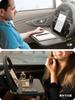 SAIJI Adjustable Car Steering Wheel Seat Table for More Stable Easy to Water Black Table, Driver's Use, Work, Eating, Clean, Durable, Resistant,