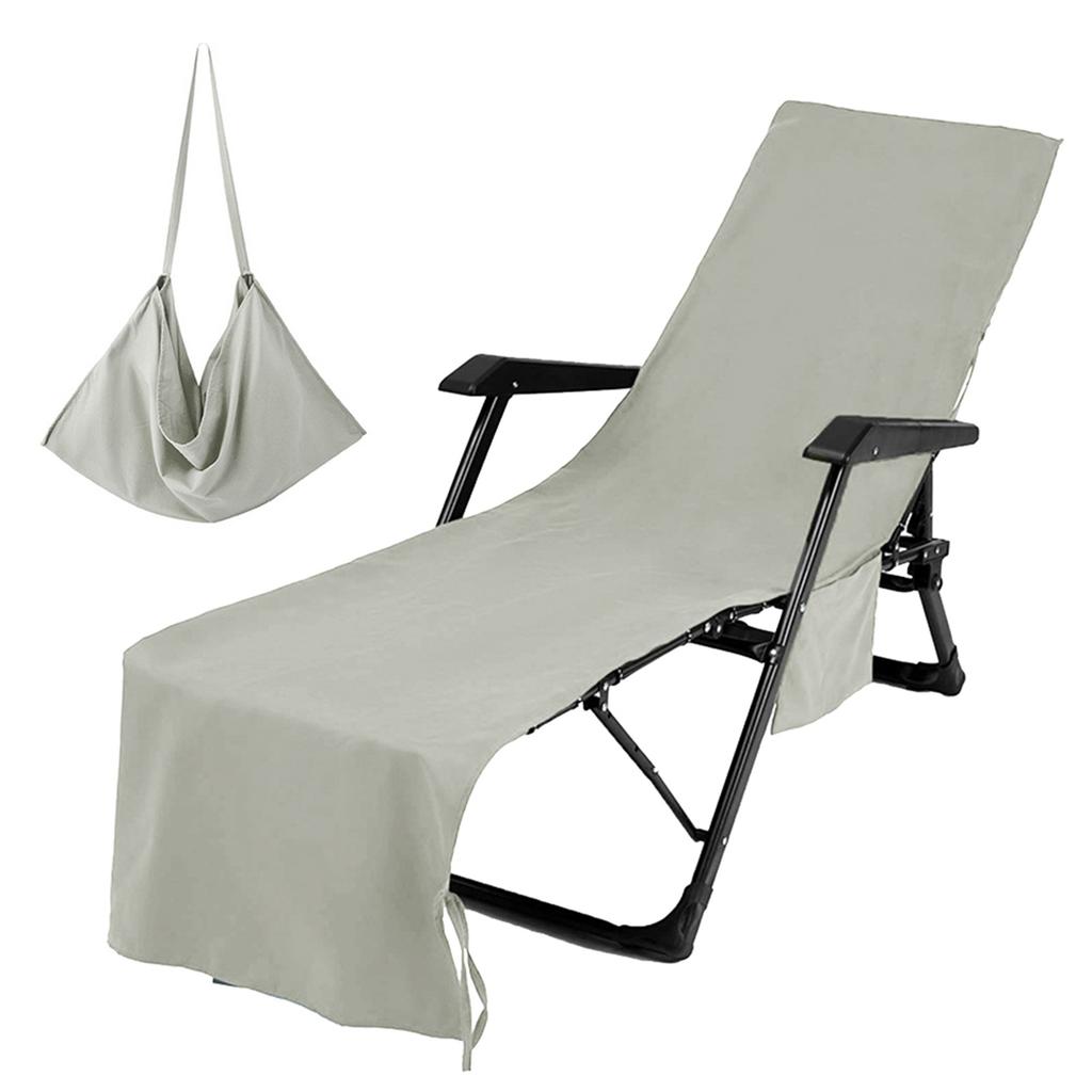 Lounge Chair Towel Cover Beach Chair Cover Ultrafine Fiber with Pockets Extra Long Beach Towels Salo