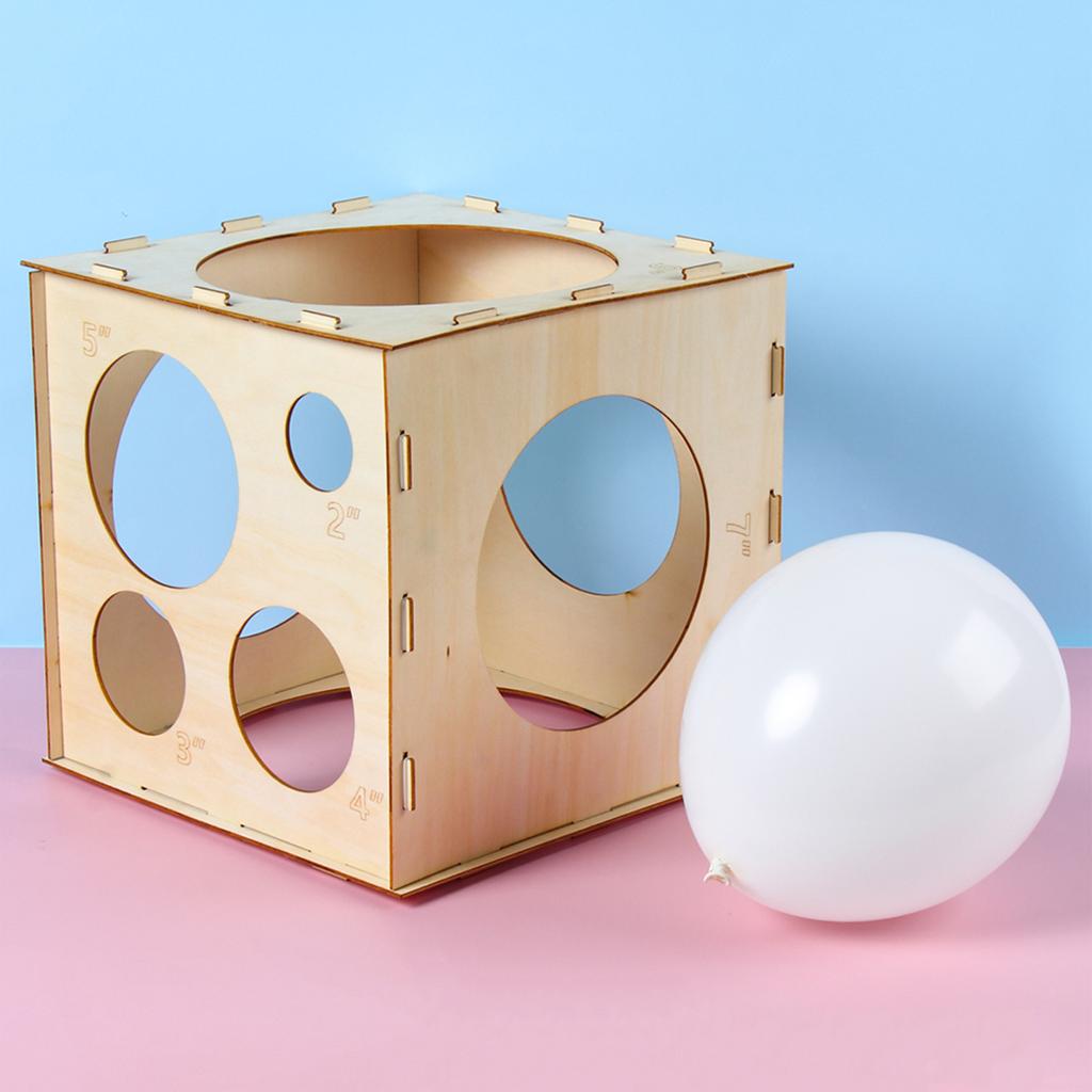 30cm Wood Balloon Sizer Cube Box Balloons Measuring box For Birthday Party Baloons Arch garland Wedding Decoration ballon tool