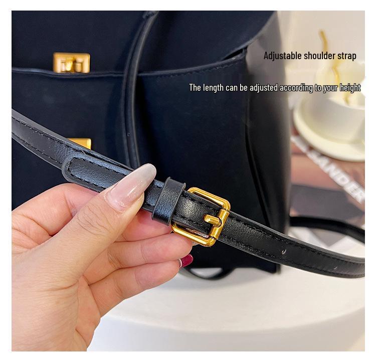 Geantă de mână tote crossbody de damă 2025 Retro cu suprafață din piele întoarsă toamnă/iarnă