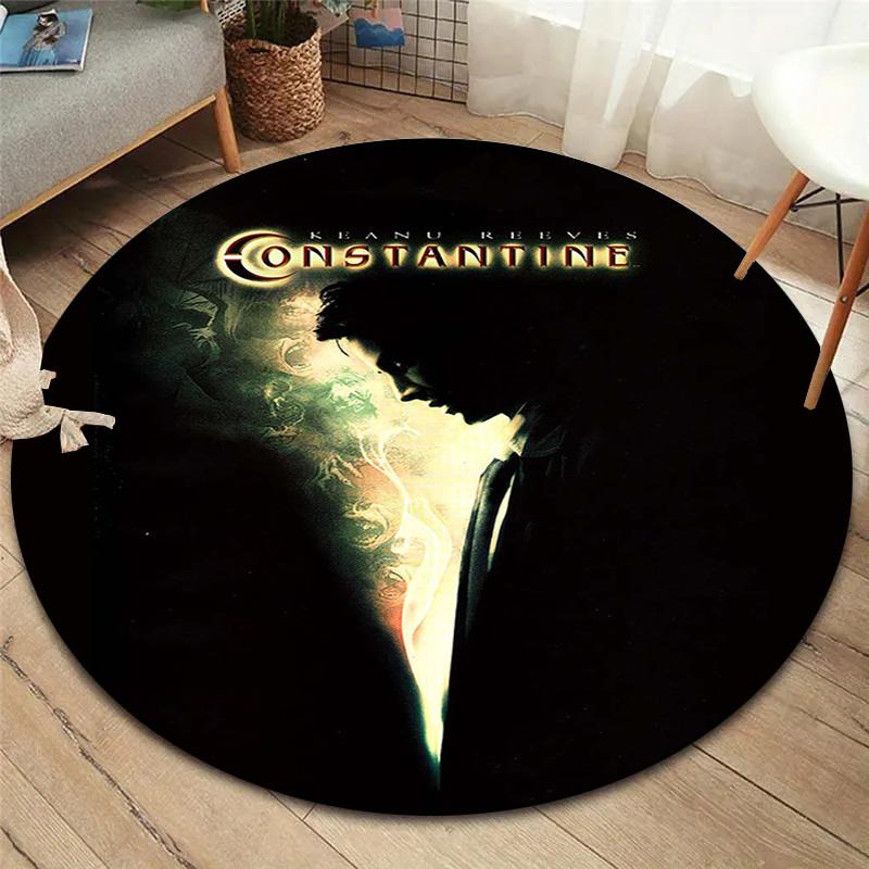 

Круглий килим Vortex Crossing Gate, Килимок для вітальні, спальні, біля дивана, дитячої кімнати, Нековзкий килимок для підлоги 80cmx80cm