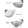 Metal Camping Plate with 3 PCS Suit Integrated Tableware Titanium Plate BBQ Plates Camping Plates