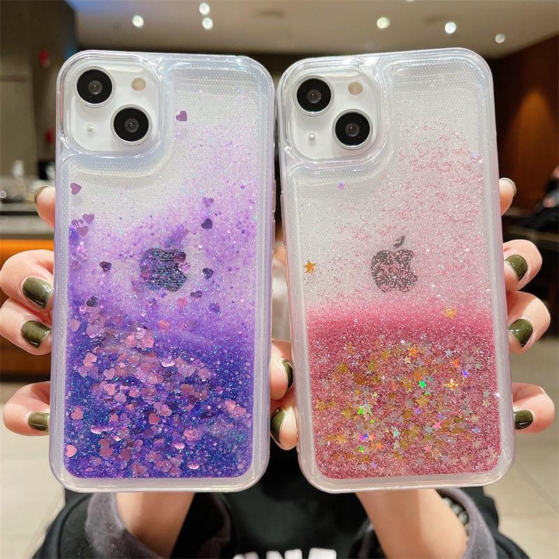 iPhone 16 Glitter Liquid Sand Drop-Proof 15Pro Max Protective Case for Apple 14/17