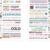 4PCS Preppy Sticker Cute Aesthetic Sticker English Words Pattern Easy Apply Decorative Sticker for Scrapbook Notebook