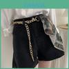 Elegant Green And Black Fashionable Silk Scarf Belt For Women With Decorative Fringe