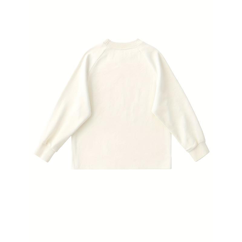 New Long-Sleeve Cotton T-Shirt for Boys and Girls, Pure Cotton Base Layer for Middle and Older Toddlers