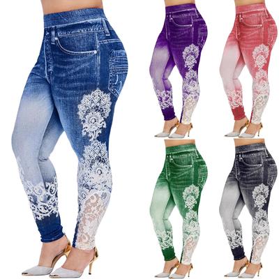 Women Printed Yoga Fitness Leggings Running Gym Stretch Sports Pants Trousers