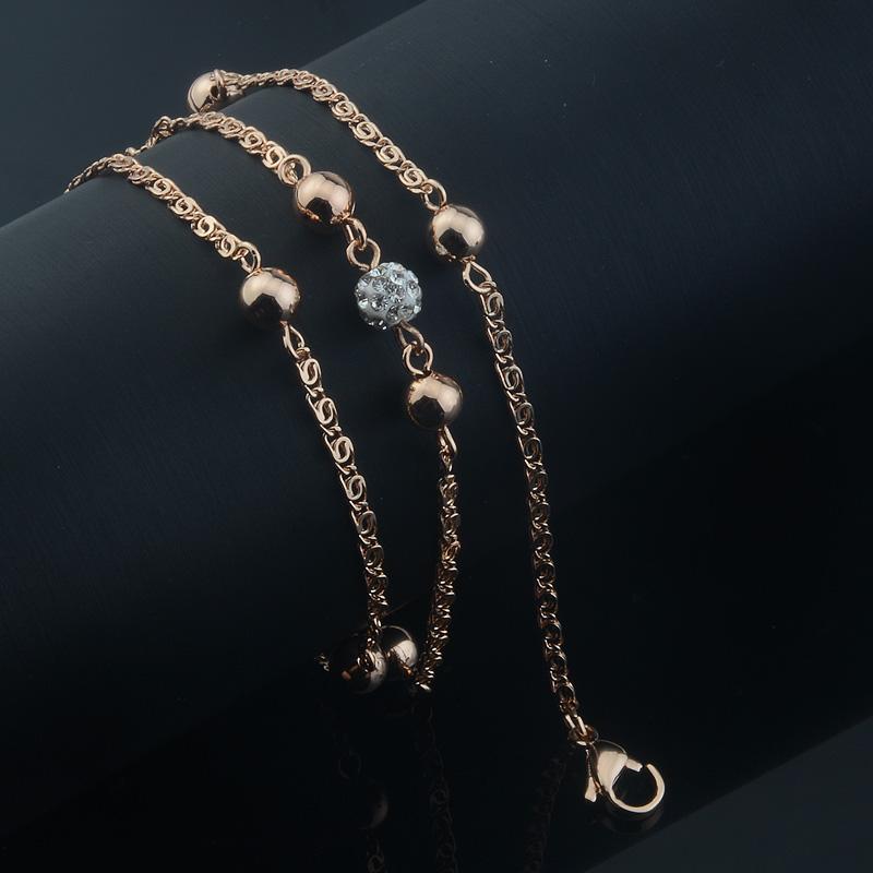 585 Roségold Zirkonia Perlen Schmuckset für Damen mit Armband Halskette und Ohrringen