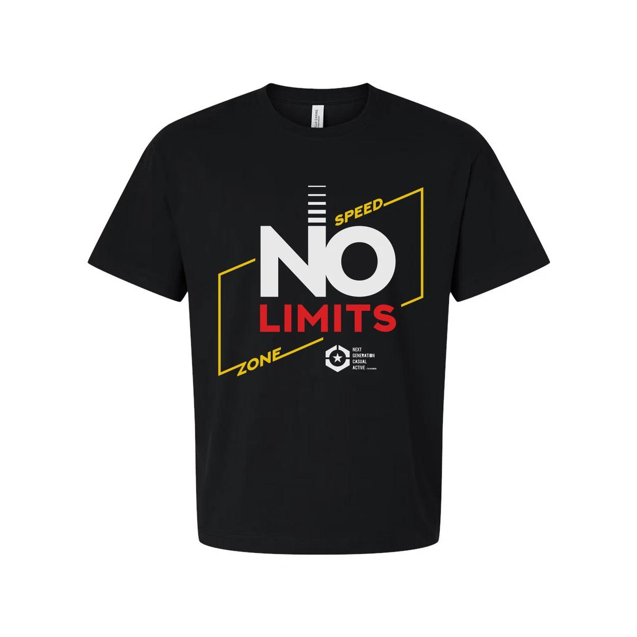

No Limits Graphic Tee For Unisex White Short Sleeve With Speed Zone Design Colle 4XL