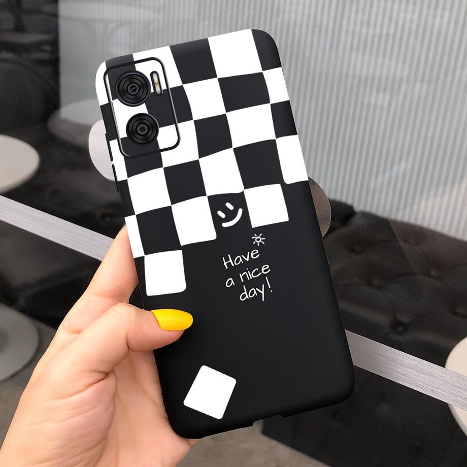 For Motorola Moto E22 Moto E22i Case Soft Matter Black Silicone Back Cover For MotoE22 E 22 Coques Cartoon Cute Fundas For Child
