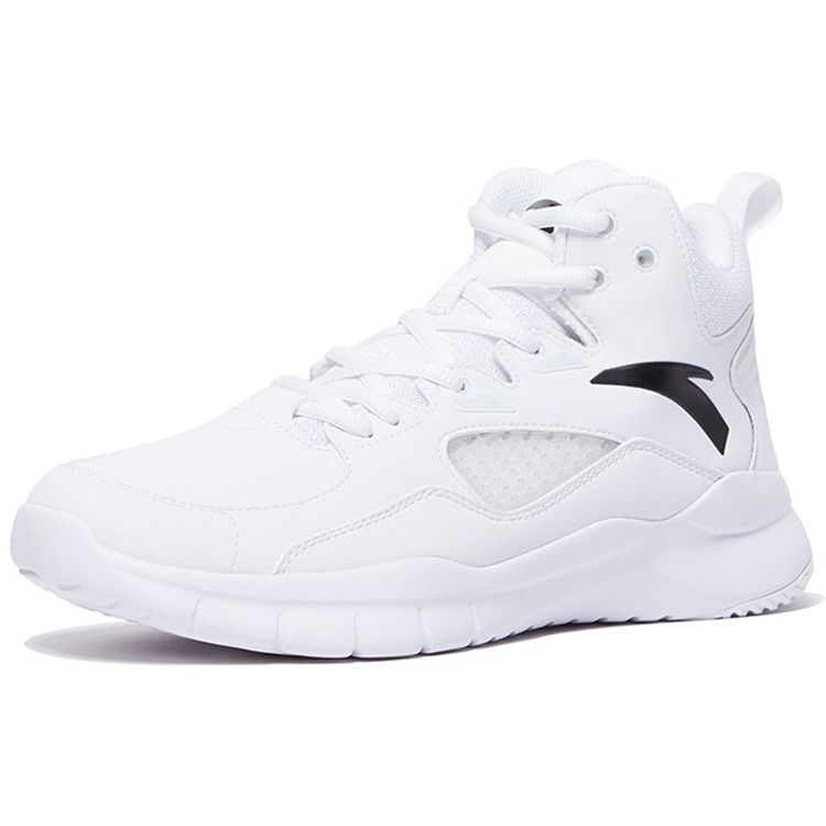 Anta Men High Top Basketball Shoes White Black 91731132-7
