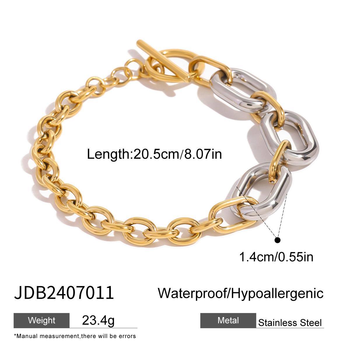 Youthway Minimalist Geometric Bracelet For Women 18K Gold PVD Plated Stainless Steel Bracelet Simple Fashion Jewelry Gift