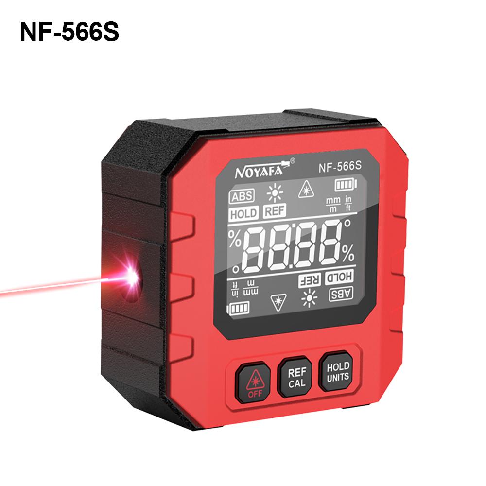 NOYAFA Digital Inclinometer Angle Protractor NF-566S Mini Magnetic Spirit Level Precision Measurement Angle Gauge with Backlight NF-566S