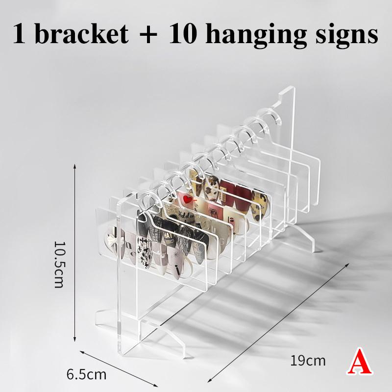 Nail Display Board Style Acrylic Color Card Works Modeling Template Desktop Sample Storage Hanger Tools Nail Art Tool