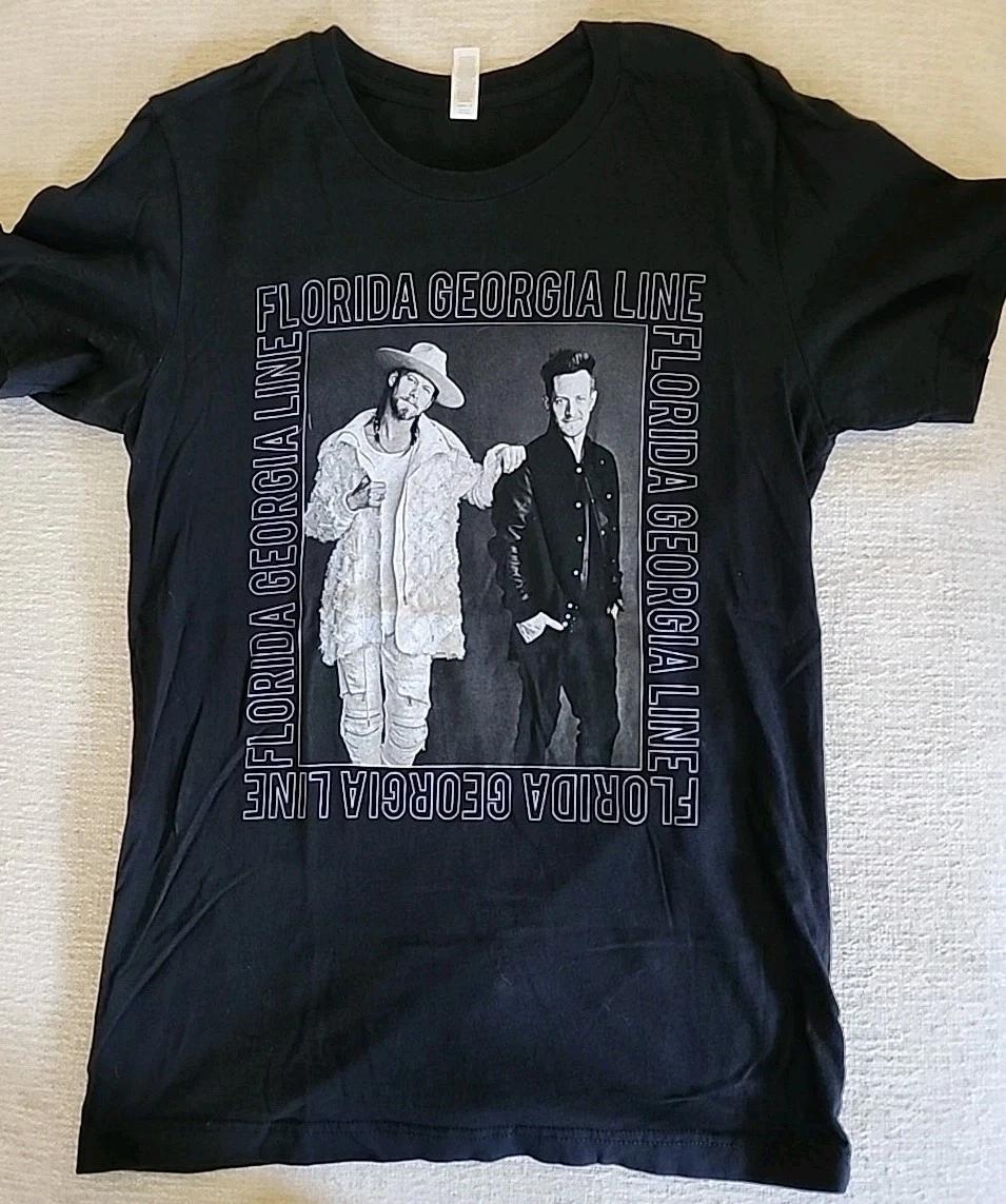

Florida Georgia Line Black Small Concert Tour T Shirt 2018 Double Sided M