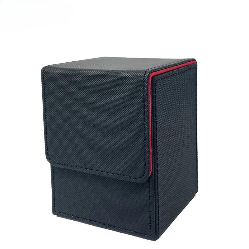 Checkered Vertical Card Box 100+Poker Storage Box Board Game Black Blue Red Green Purple Yellow White Dice Storage Box