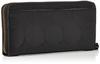 Torla Women's Cow Leather Dot Zip-Around Wallet, Black
