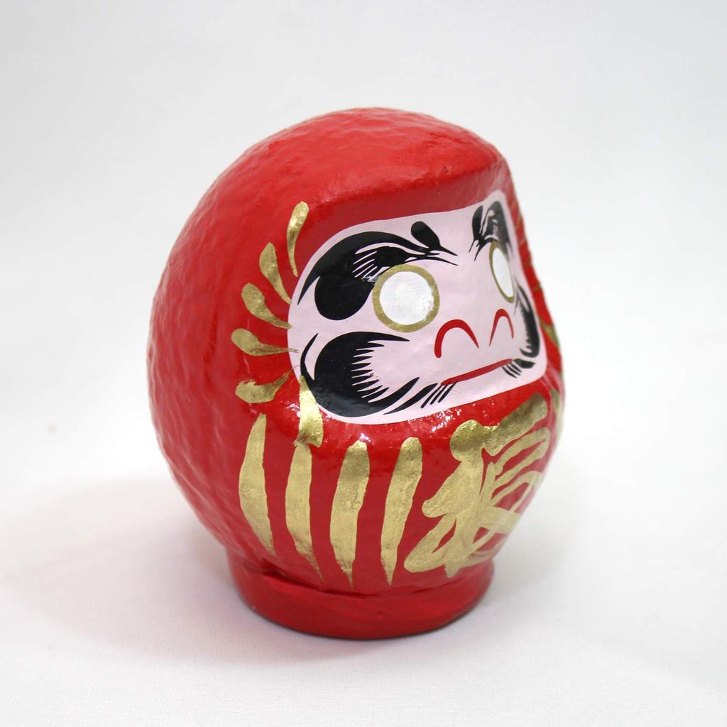 Made In Paper Mache Takasaki Daruma 1 Length Japan, No. (Total 9.4cm)